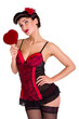 verliebte Frau in Dessous