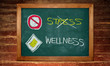 Kreidetafel - Stress - Wellness