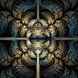 Beautiful pattern of the leaves. Computer generated graphics.