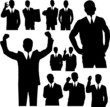 Vektor: Business Man Silhouettes Business Man Silhouettes