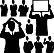 Vektor: Business Man Silhouettes Business Man Silhouettes