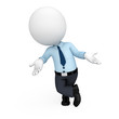 3d white people as doctor standing on blank background
