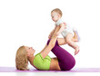 Mother With Baby Doing Gymnast...