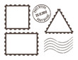 Vector post stamps set