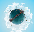 around the world