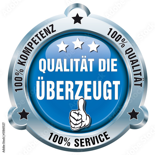 Vector: Button - Qualität die Überzeugt Button - Qualität die Überzeugt