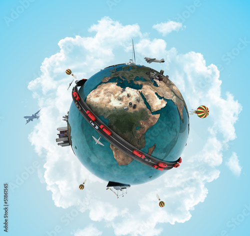 Illustration: around the world around the world