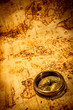 Vintage Compass Lies On An Anc... Vintage Compass Lies On An Anc...