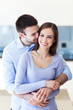 Young couple hugging