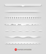 Vector set of paper decorative dividers