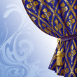 Blue drape