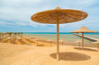 Egyptian beach at sunny day in Hurghada