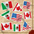 Postage stamps with flags