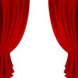 Vector Illustration of a Red Theater Curtain