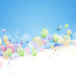 canvas print picture - Vector Background with Colorful Balloons
