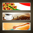 Vector Illustration of Food and Coffee Template Banner