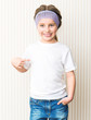 Photo: ittle girl in white t-shirt ittle girl in white t-shirt