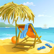 Chaise lounge on the beach