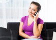 attractive girl with mobile phone