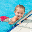 pretty little girl in swimming...