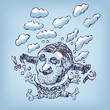 Zeichnung Wolkenkopf