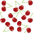 red berry cherry. Seamless
