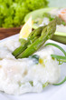 Frisches Spargelrisotto mit grünem Spargel