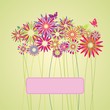 beautiful abstract flower card