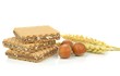 Hazelnut Chocolate Biscuits on White Background