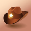 Sheriff's leather hat