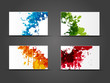 Set of artistic business cards