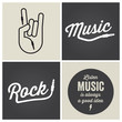 logo music design elements with font type and illustration