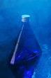 Little blue bottle on a background