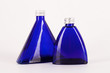 Little blue bottles isolated