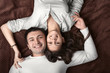 Foto: loving couple lying on the bed loving couple lying on the bed
