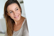 Photo: Smiling woman with happy look on her face Smiling woman with happy look on her face