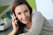 Young girl talking on smartphone