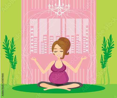 Illustration: yoga for pregnant woman yoga for pregnant woman