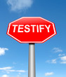Illustration: Testify concept. Testify concept.