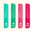Set of bookmarks, stickers, labels, tags. Numbered banners. Vect