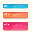 Set of bookmarks, stickers, labels, tags. Numbered banners. Vect
