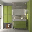 Salle d'eau vert olive