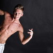 Shirtless model