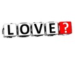 3D Love? Button Click Here Block Text