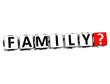 3D Family Button Click Here Block Text