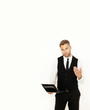 Foto: Mann mit Laptop Mann mit Laptop