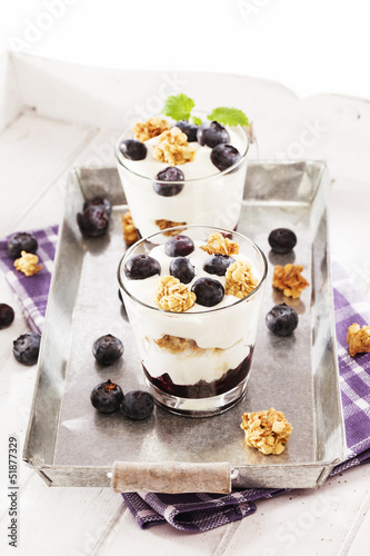 Photo: desserts mit joghurt und blaubeeren desserts mit joghurt und blaubeeren