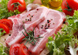braciole di maiale con ingredienti