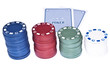 cards with poker chips