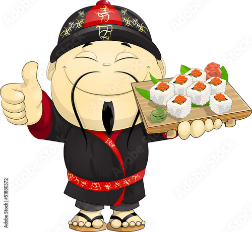 Vector: cook of sushi cook of sushi